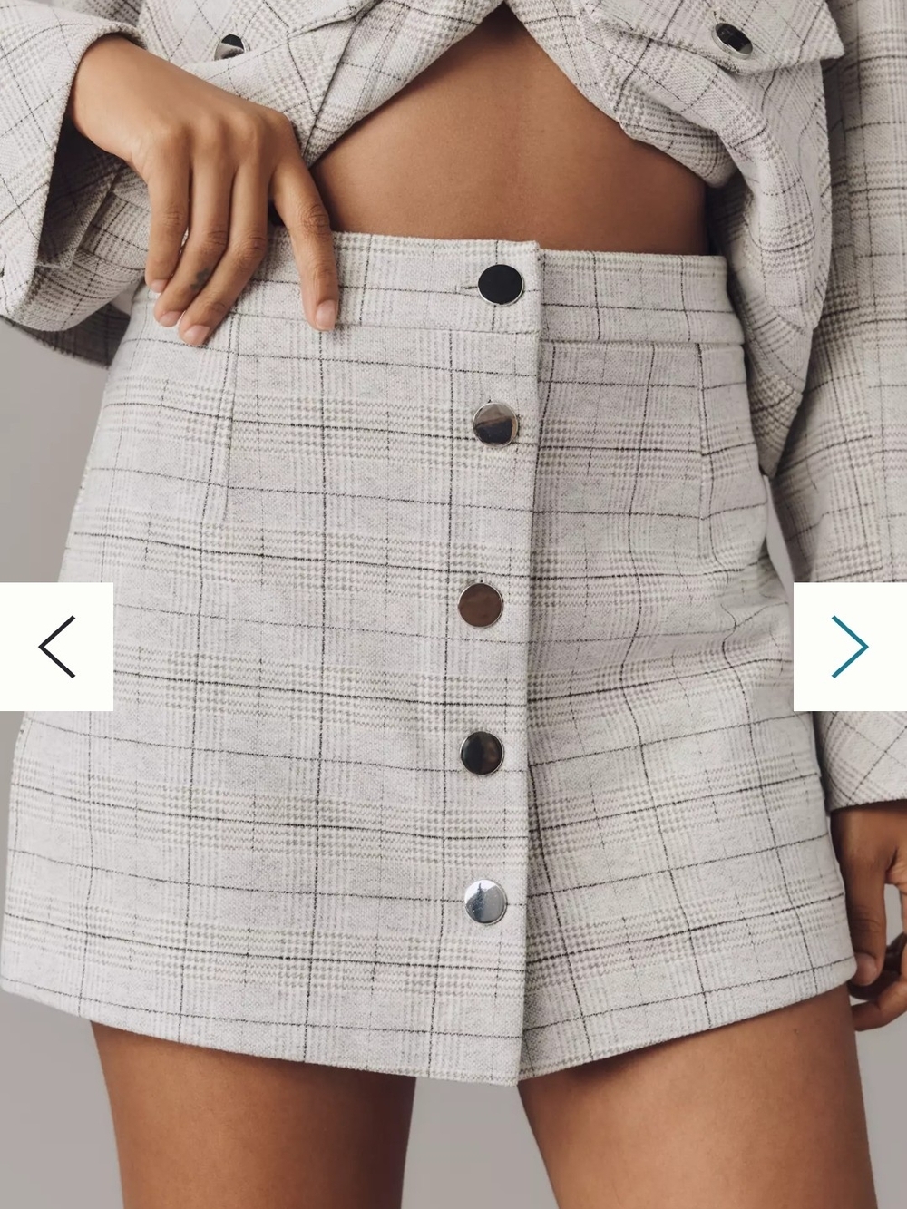 Anthropologie Maeve Cozy Plaid Skort